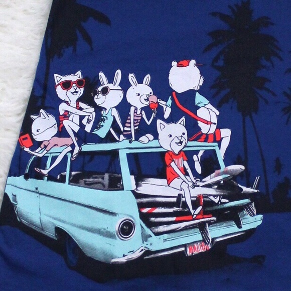 NWT Girls Joe Fresh Blue Graphic Pocket Tank Dress - Picture 6 of 6